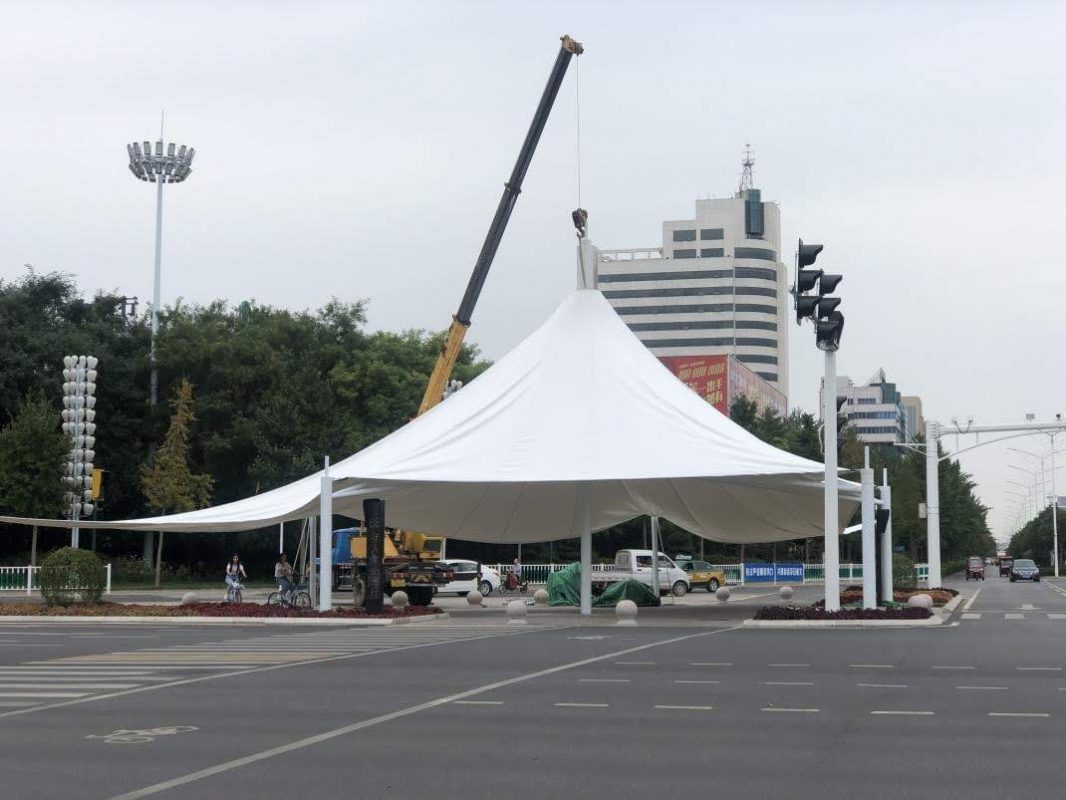 HGMS chuyên thi công Bạt Căng PVDF , Mái che bạt căng,