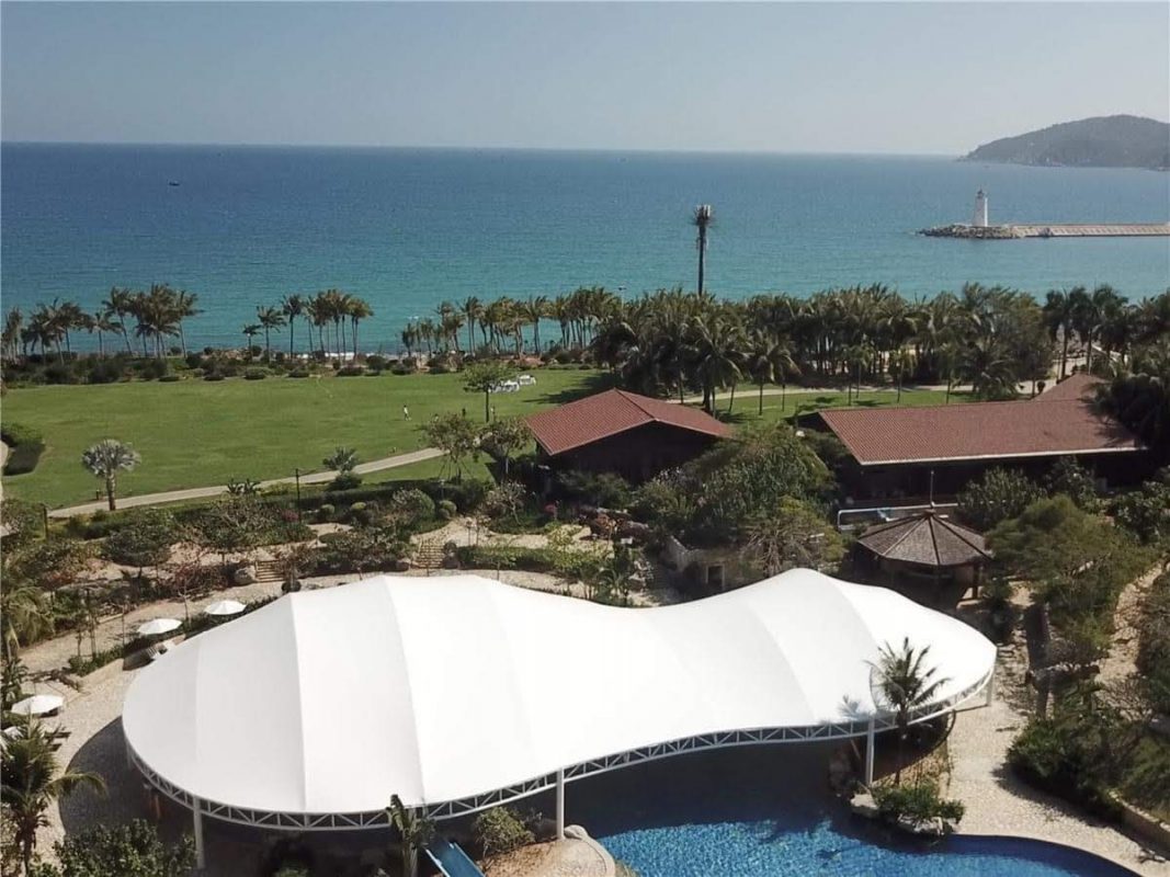 HGMS chuyên thi công Bạt Căng PVDF , Mái che bạt căng,