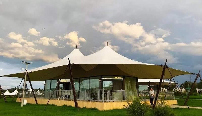 HGMS chuyên thi công Bạt Căng PVDF , Mái che bạt căng,