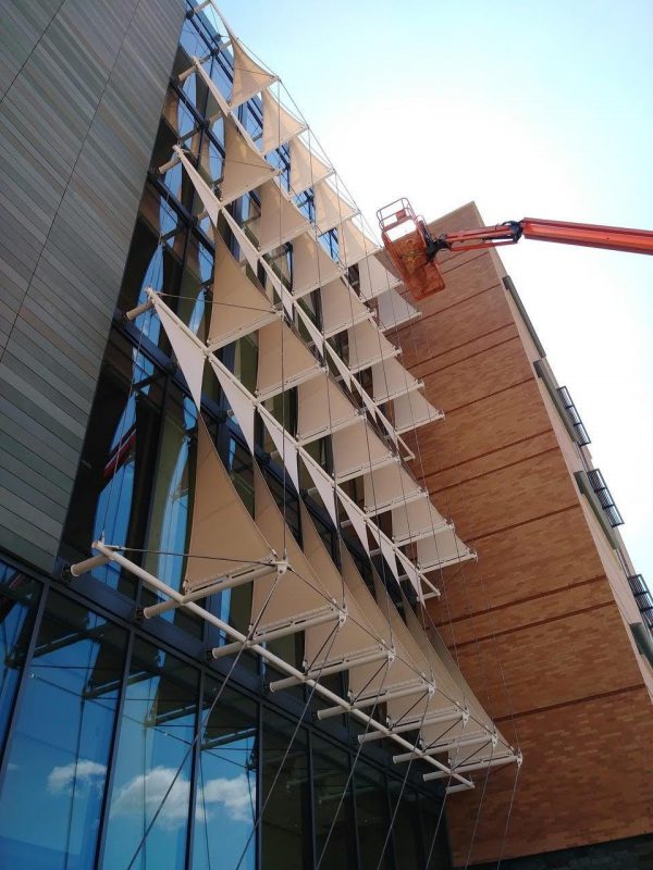 HGMS chuyên thi công Bạt Căng PVDF , Mái che bạt căng,