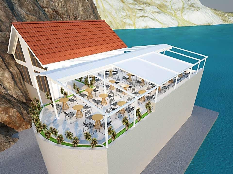 Mẫu mái hiên bạt che đơn giản