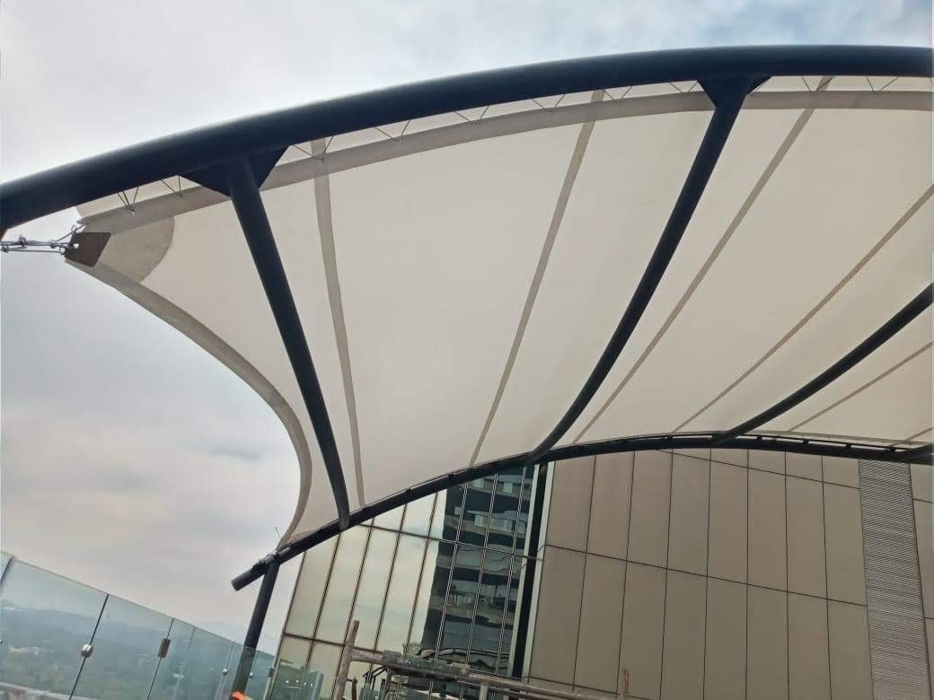 HGMS chuyên thi công Bạt Căng PVDF , Mái che bạt căng,