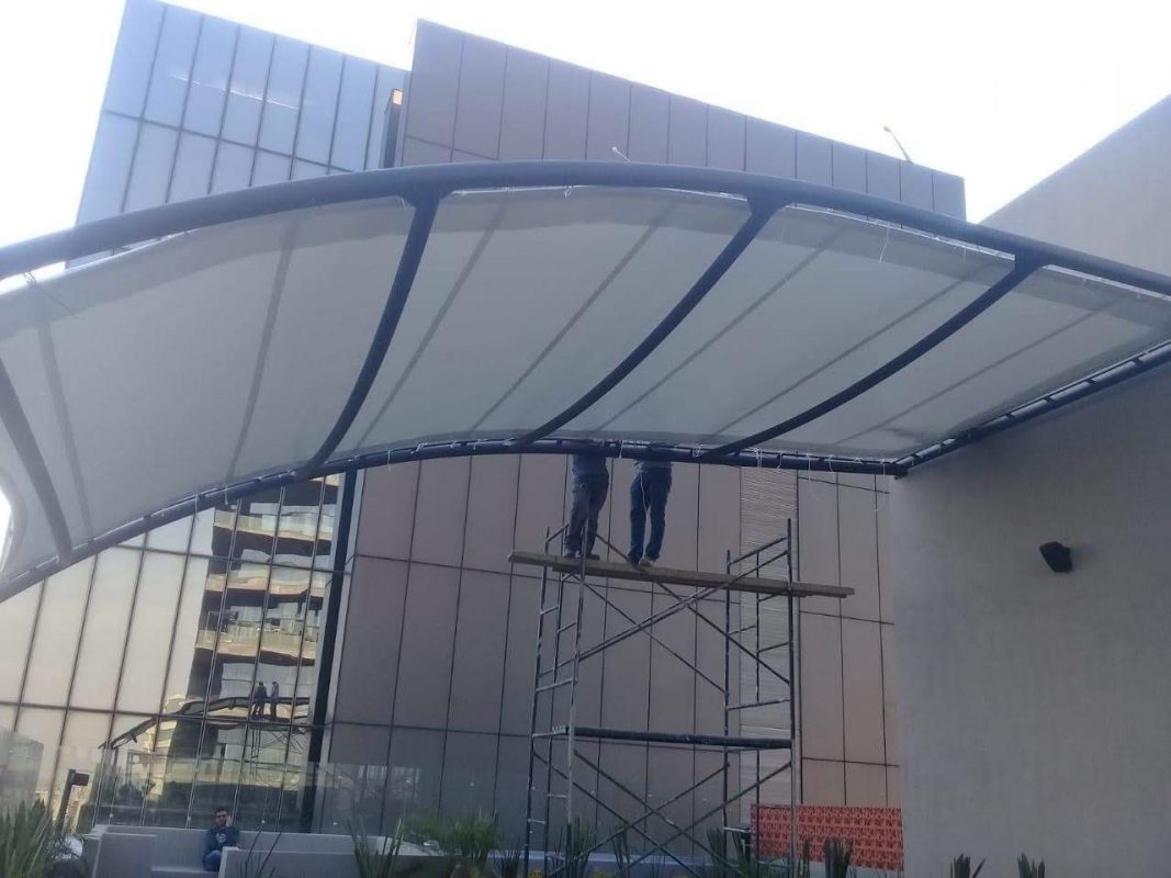 HGMS chuyên thi công Bạt Căng PVDF , Mái che bạt căng,