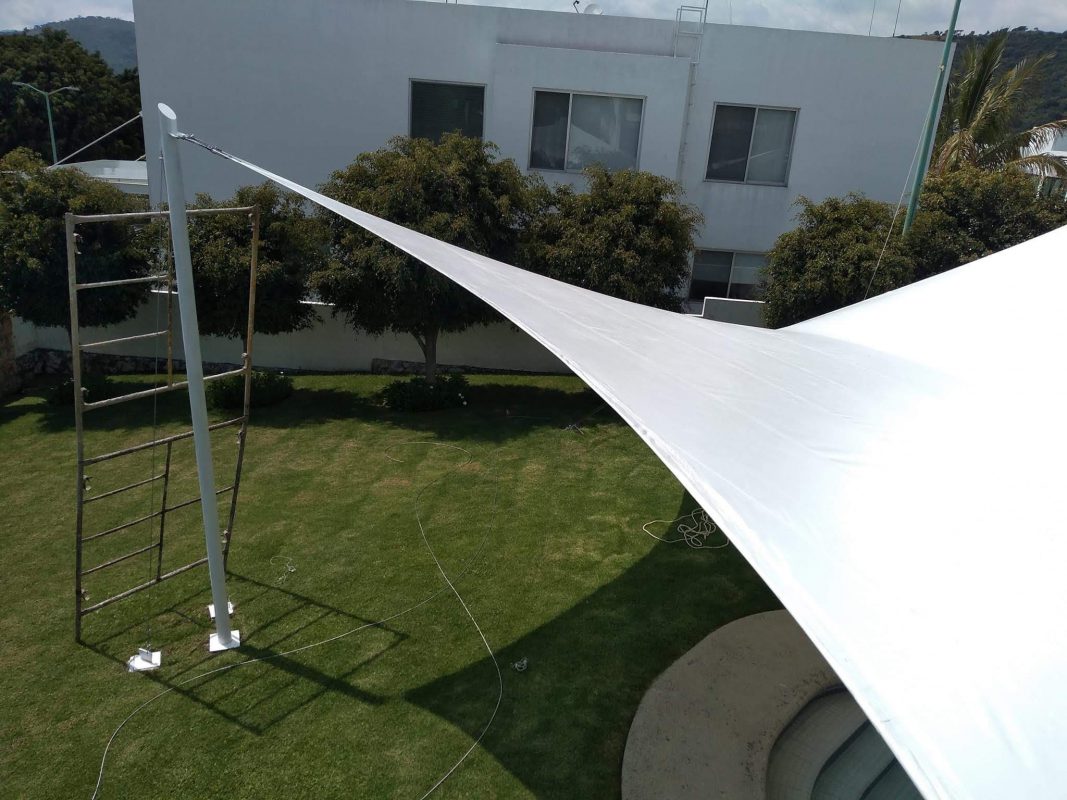 HGMS chuyên thi công Bạt Căng PVDF , Mái che bạt căng,