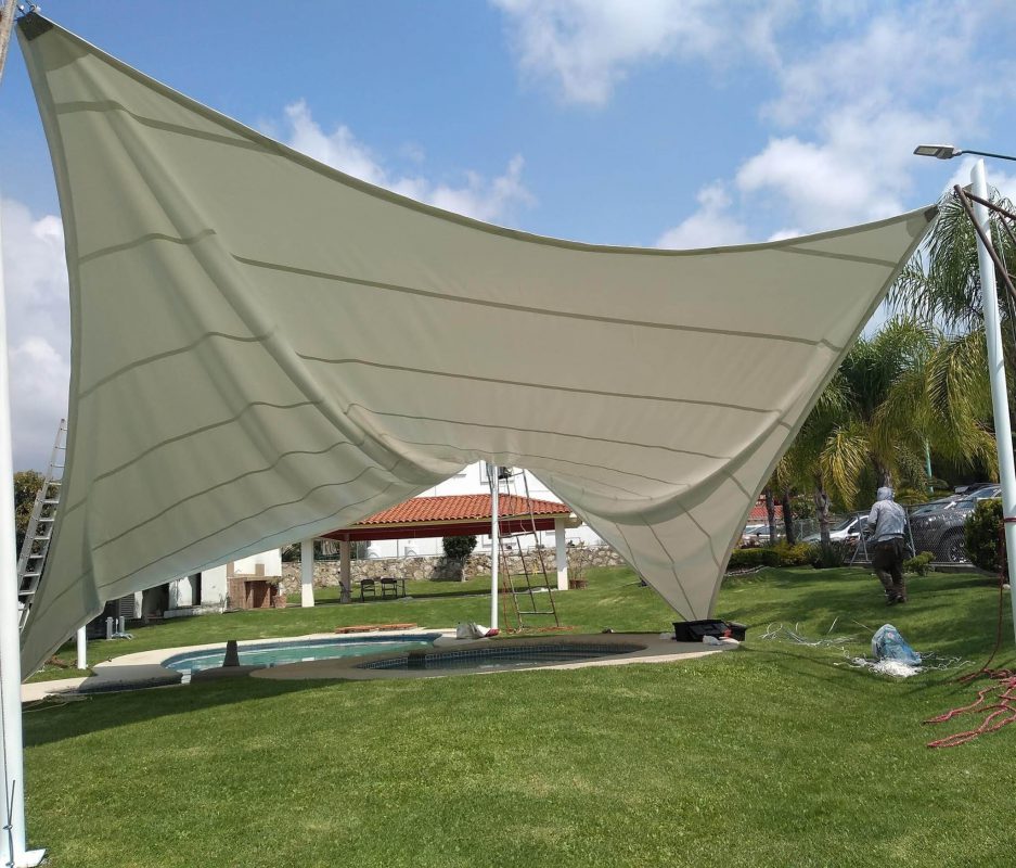 HGMS chuyên thi công Bạt Căng PVDF , Mái che bạt căng,