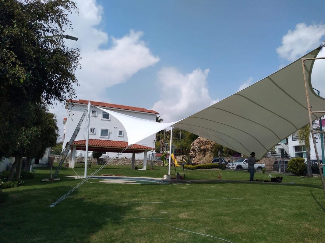 HGMS chuyên thi công Bạt Căng PVDF , Mái che bạt căng,