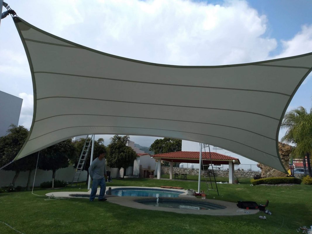 HGMS chuyên thi công Bạt Căng PVDF , Mái che bạt căng,