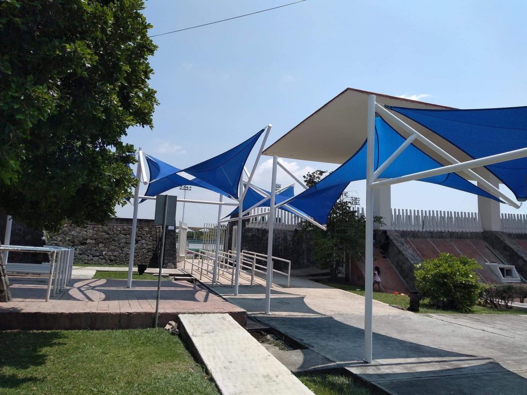 HGMS chuyên thi công Bạt Căng PVDF , Mái che bạt căng,