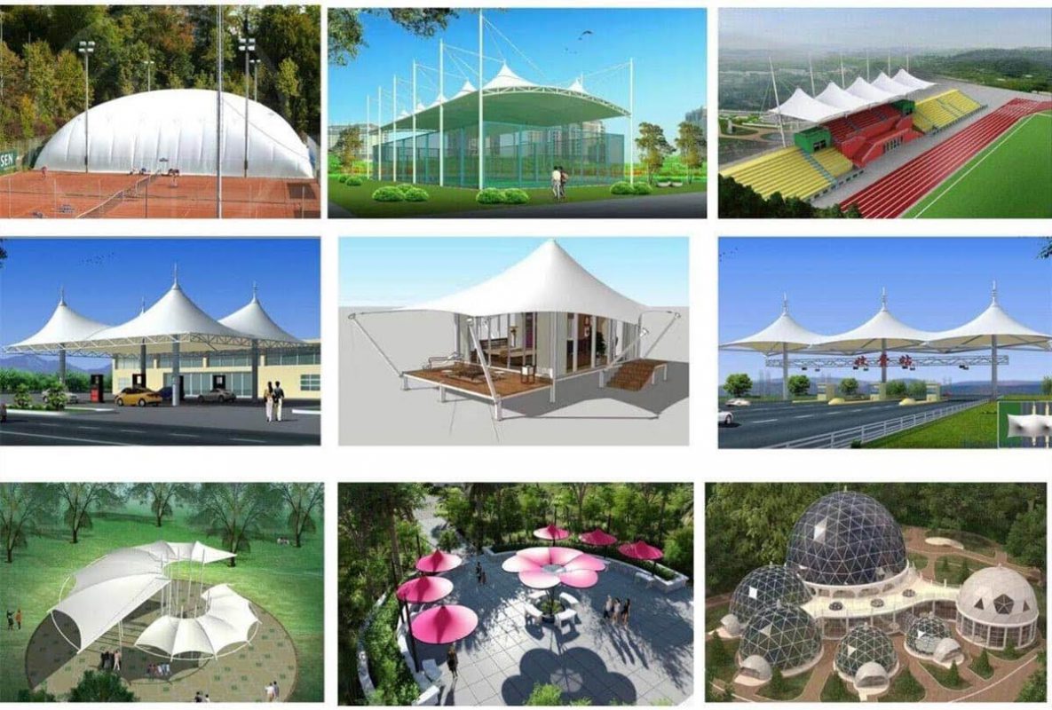 HGMS chuyên thi công Bạt Căng PVDF , Mái che bạt căng,