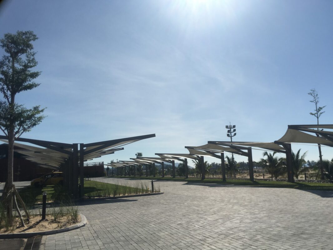 HGMS chuyên thi công Bạt Căng PVDF , Mái che bạt căng,