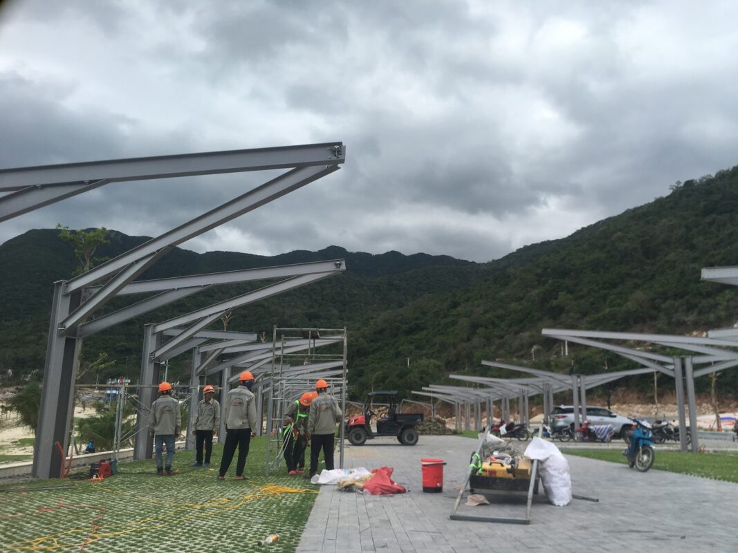 HGMS chuyên thi công Bạt Căng PVDF , Mái che bạt căng,