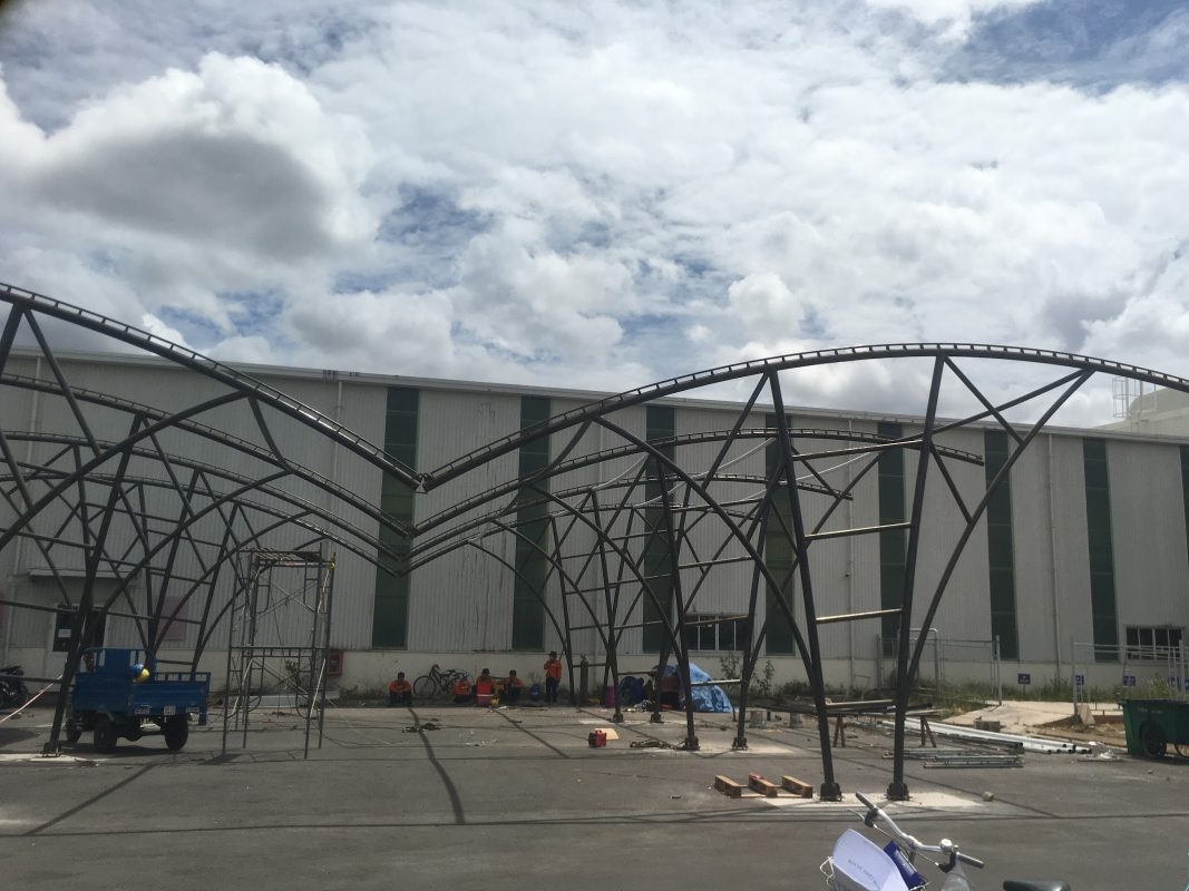 HGMS chuyên thi công Bạt Căng PVDF , Mái che bạt căng,