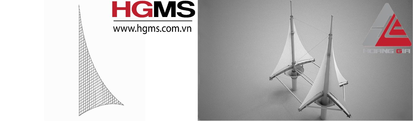 HGMS chuyên thi công Bạt Căng PVDF , Mái che bạt căng,