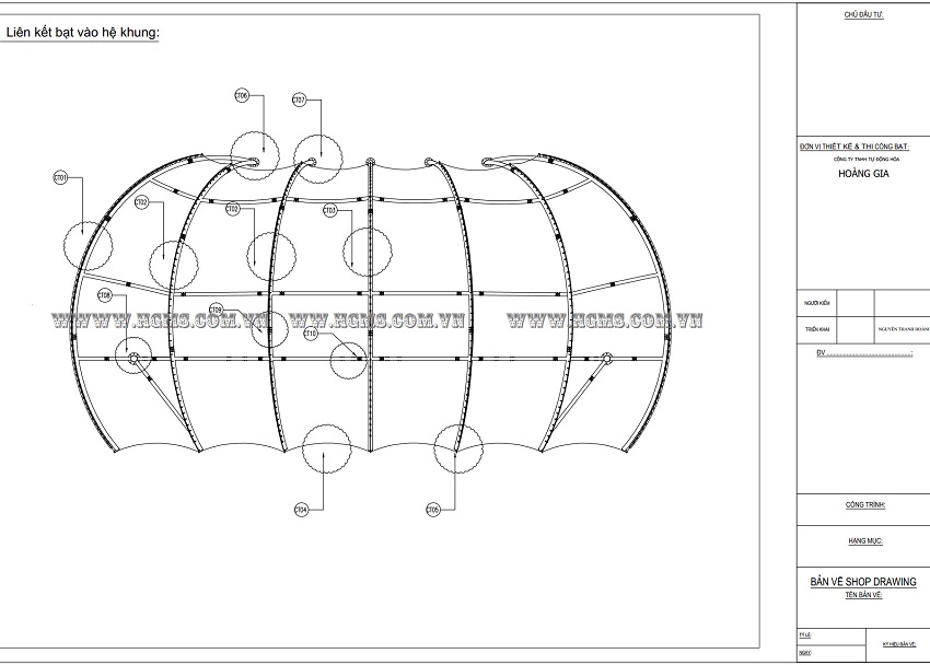 HGMS chuyên thi công Bạt Căng PVDF , Mái che bạt căng,
