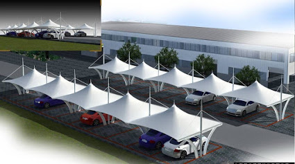 HGMS chuyên thi công Bạt Căng PVDF , Mái che bạt căng,