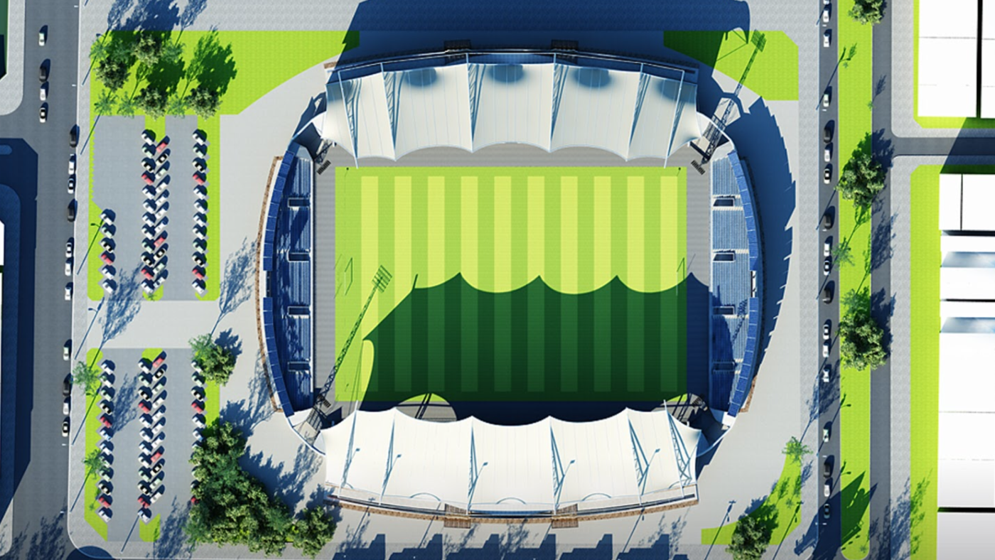 HGMS chuyên thi công Bạt Căng PVDF , Mái che bạt căng,