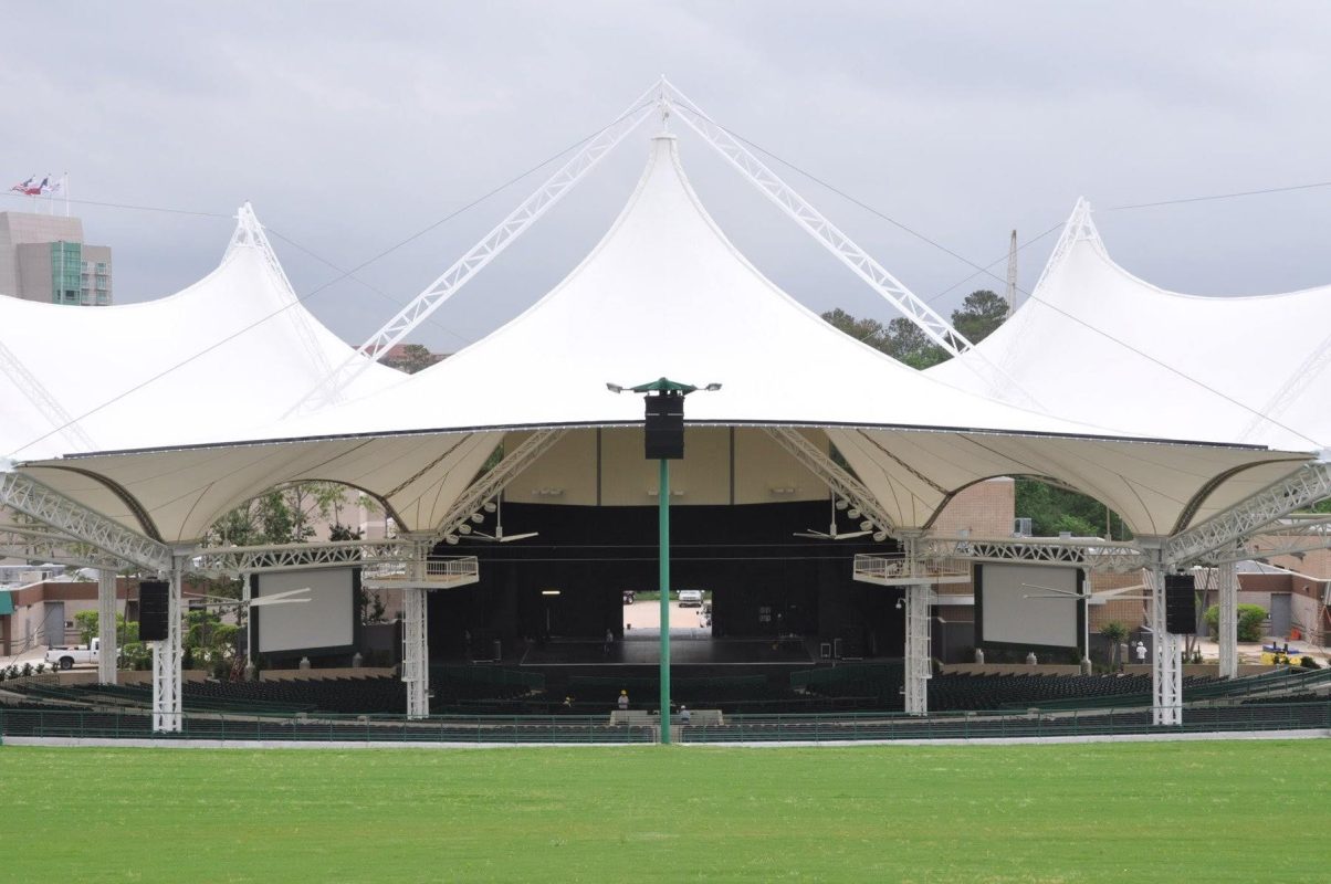 HGMS chuyên thi công Bạt Căng PVDF , Mái che bạt căng,