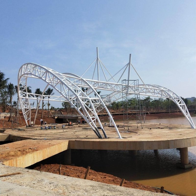 HGMS chuyên thi công Bạt Căng PVDF , Mái che bạt căng,