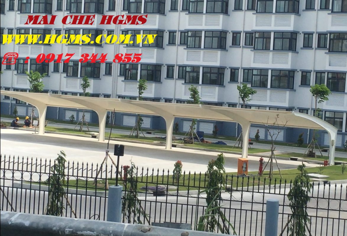 HGMS chuyên thi công Bạt Căng PVDF , Mái che bạt căng,
