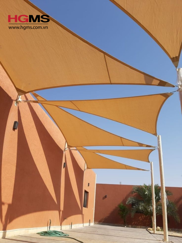 HGMS chuyên thi công Bạt Căng PVDF , Mái che bạt căng,