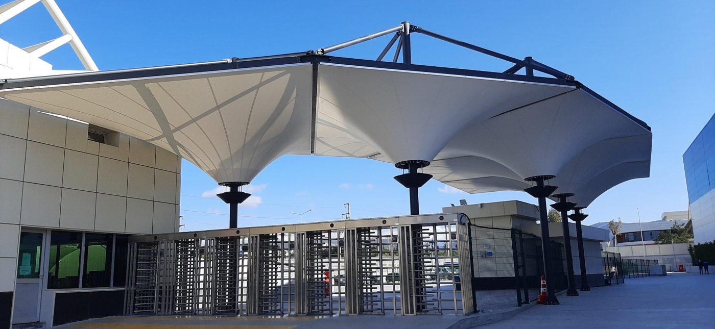 HGMS chuyên thi công Bạt Căng PVDF , Mái che bạt căng,