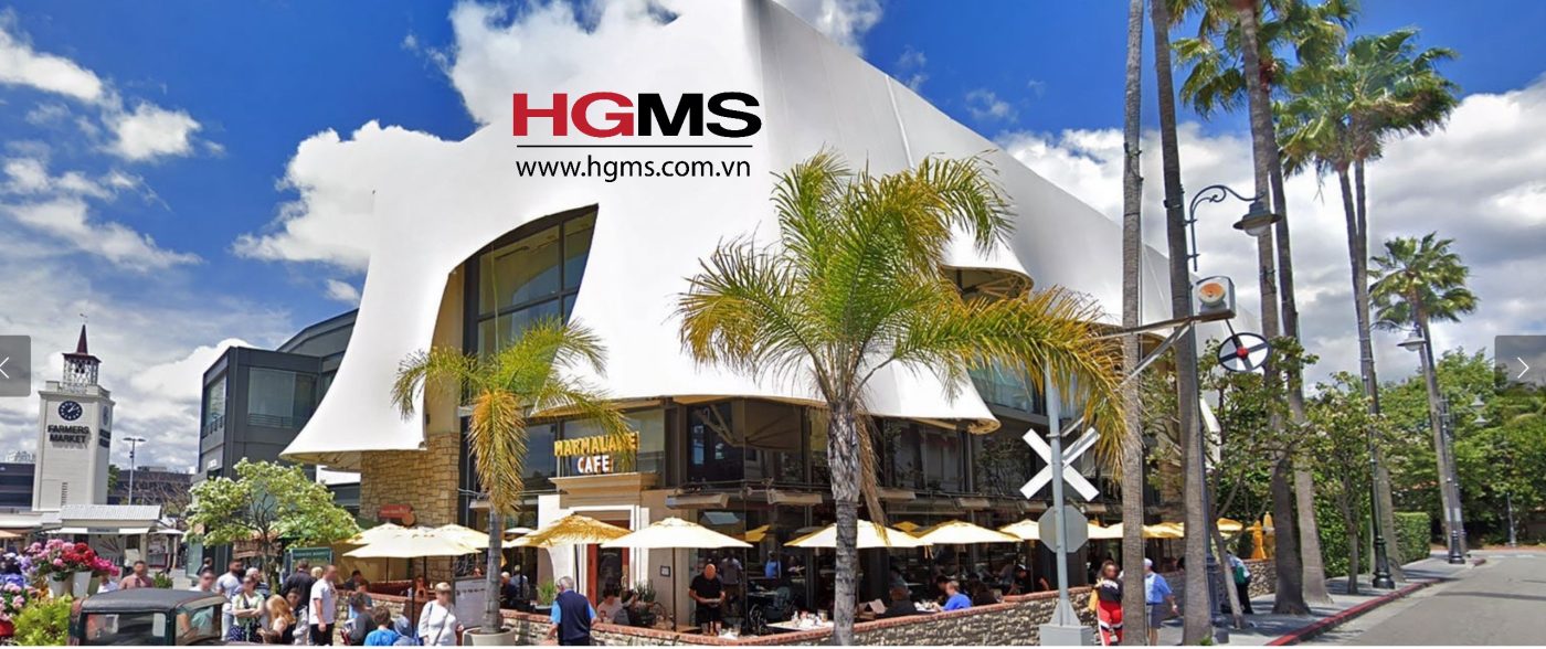 HGMS chuyên thi công Bạt Căng PVDF , Mái che bạt căng,