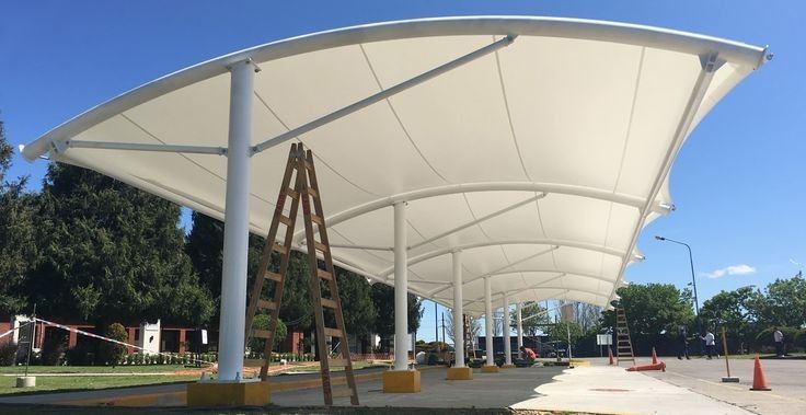 HGMS chuyên thi công Bạt Căng PVDF , Mái che bạt căng,