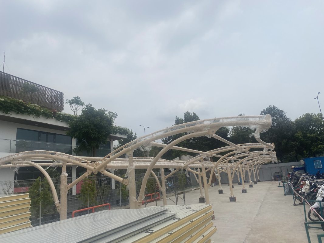 HGMS chuyên thi công Bạt Căng PVDF , Mái che bạt căng,