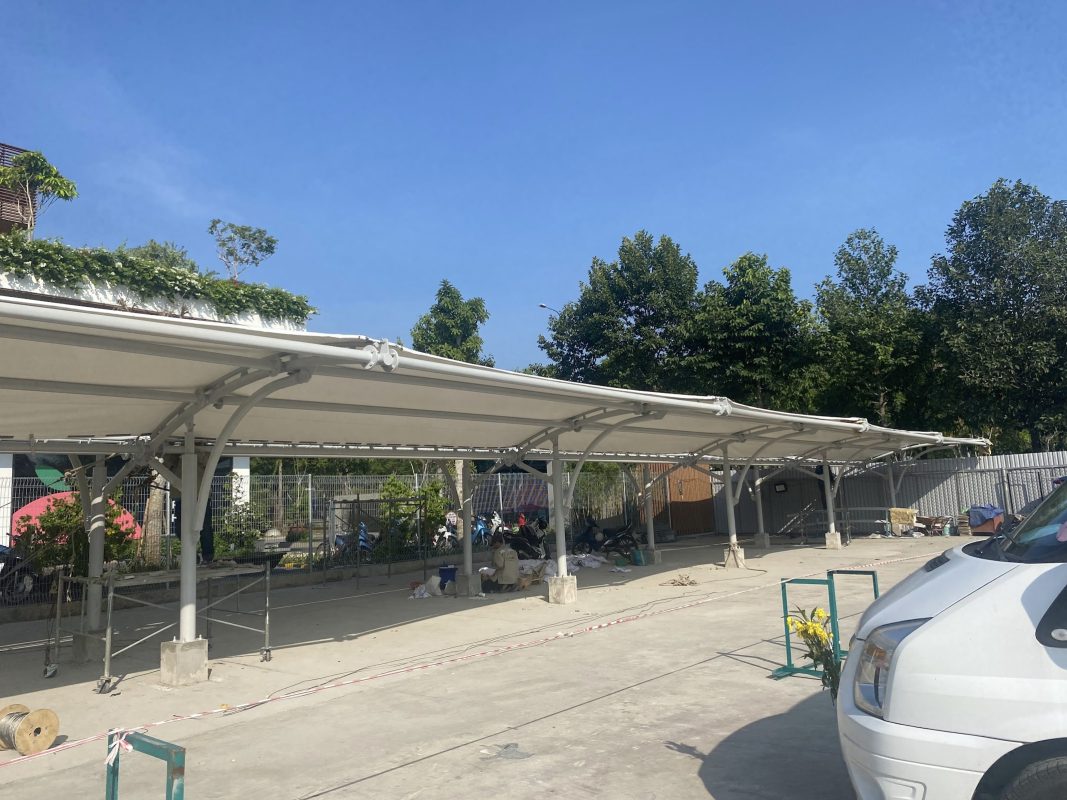 HGMS chuyên thi công Bạt Căng PVDF , Mái che bạt căng,