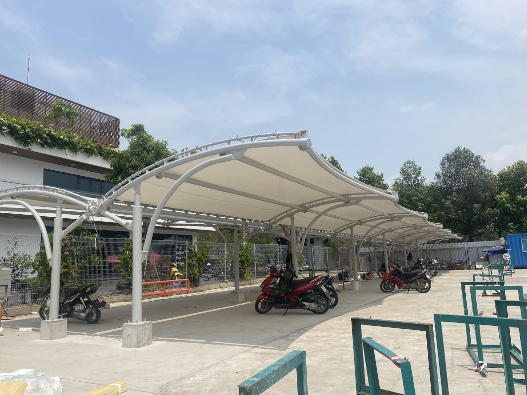 HGMS chuyên thi công Bạt Căng PVDF , Mái che bạt căng,