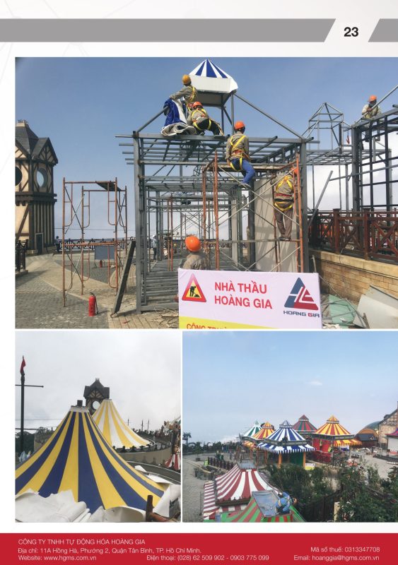 HGMS chuyên thi công Bạt Căng PVDF , Mái che bạt căng,