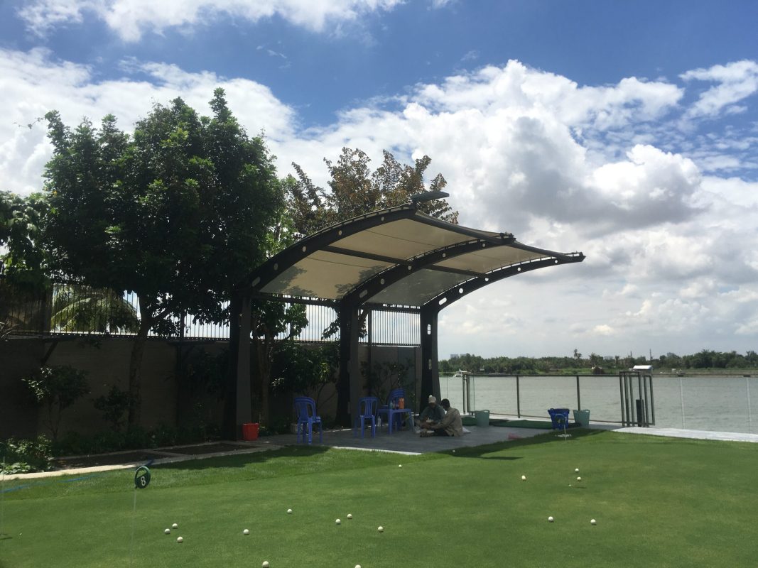 HGMS chuyên thi công Bạt Căng PVDF , Mái che bạt căng,