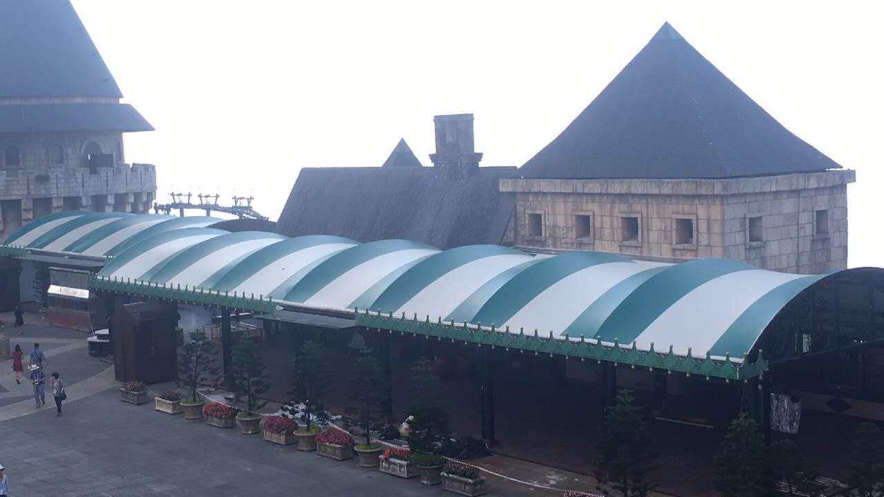 HGMS chuyên thi công Bạt Căng PVDF , Mái che bạt căng,