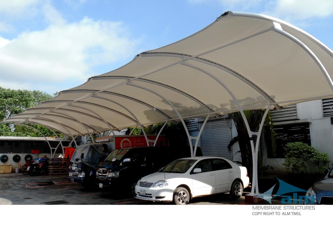 HGMS chuyên thi công Bạt Căng PVDF , Mái che bạt căng,