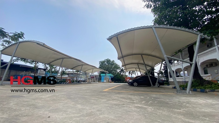 HGMS chuyên thi công Bạt Căng PVDF , Mái che bạt căng,